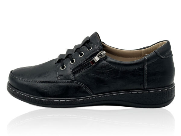 Damen Komfort Halbschuhe mit Reißverschluss