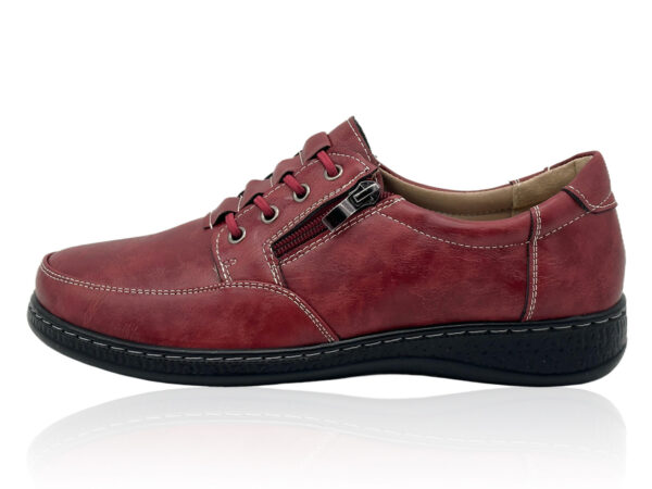 Damen Komfort Halbschuhe mit Reißverschluss