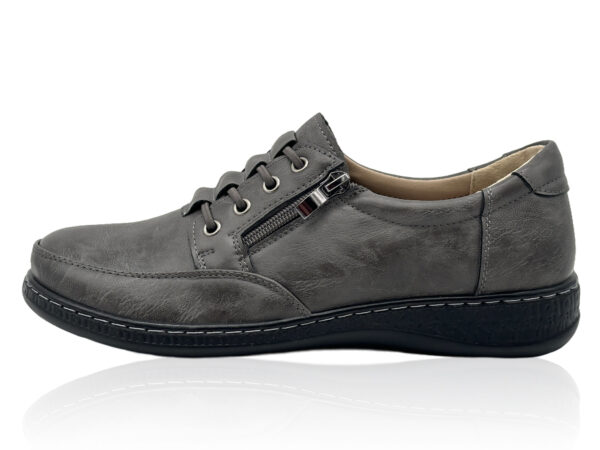 Damen Komfort Halbschuhe mit Reißverschluss
