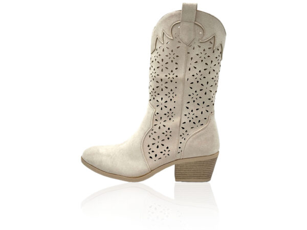 Damen Sommer Boots mit Lochmuster und Absatz