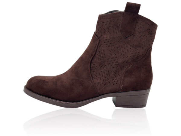 Damen Sommer Boots mit Lochmuster und Blockabsatz