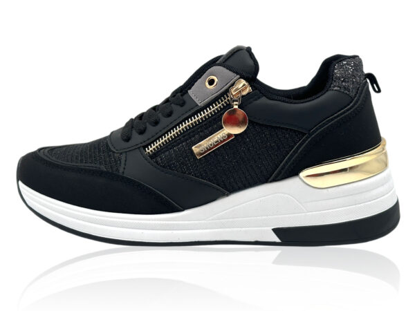Damen Plateau Sneaker mit Glitzerdetails