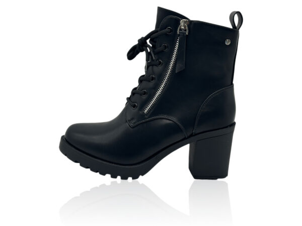 Damen Schnürstiefeletten warm gefüttert mit Blockabsatz