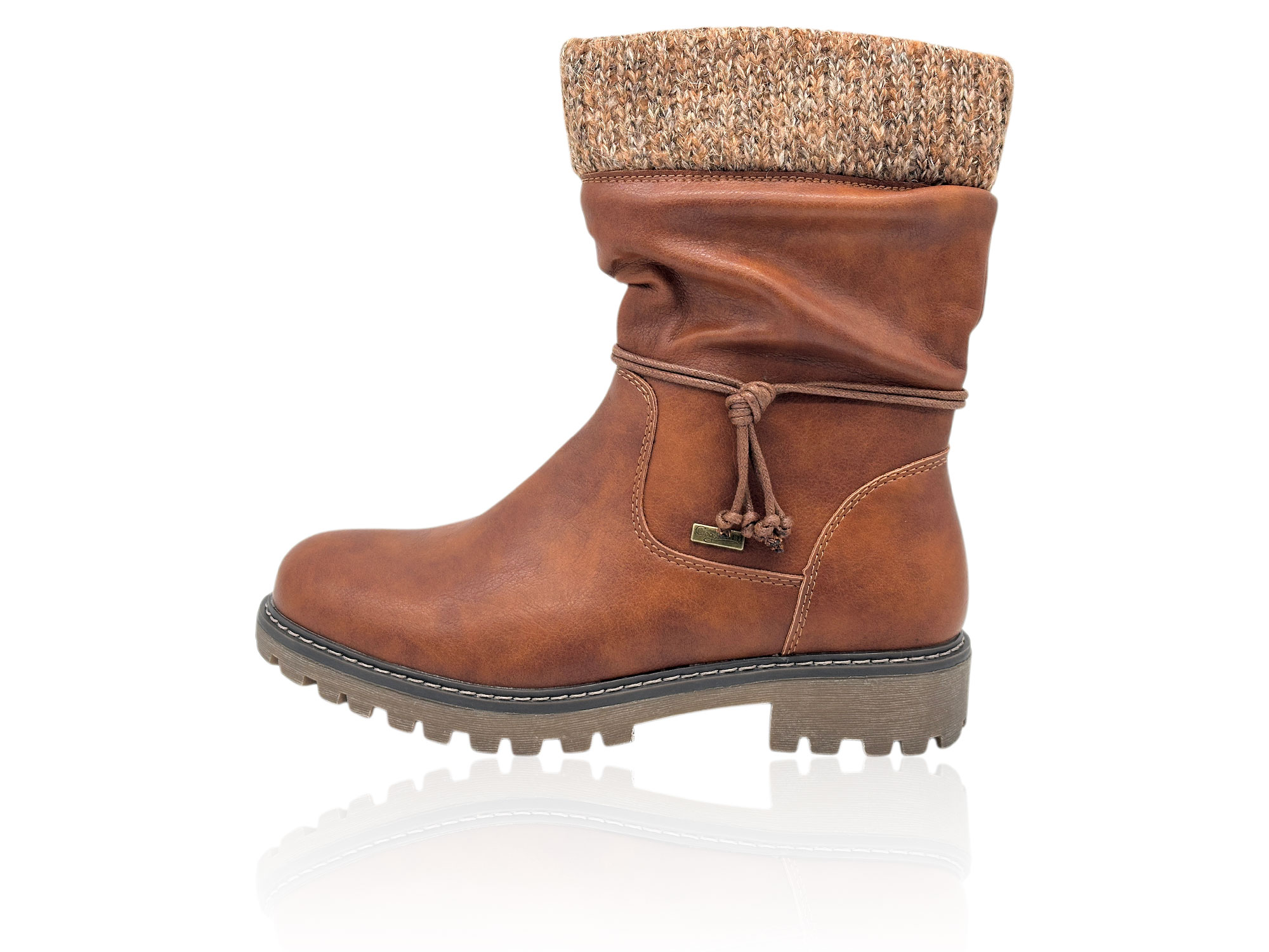 Damen Winterstiefel mit Warmfutter, Reißverschluss und Profilsohle