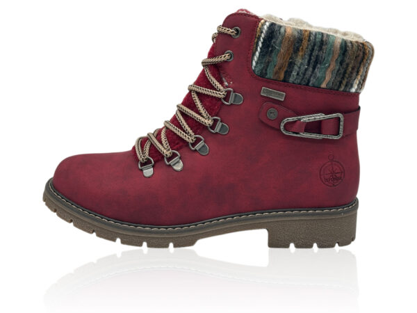 Damen Winter-Schnürboots mit Warmfutter und Reißverschluss
